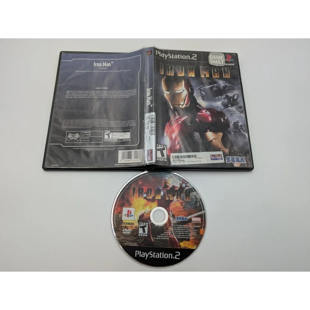 Iron Man - PlayStation 2 PS2 - No Manual - Tested - Hollywood Video‎ Case